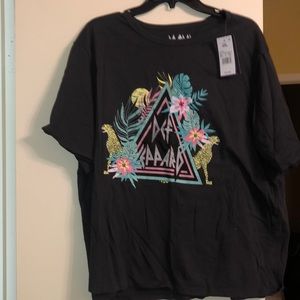 Def Leppard cropped graphic T-shirt